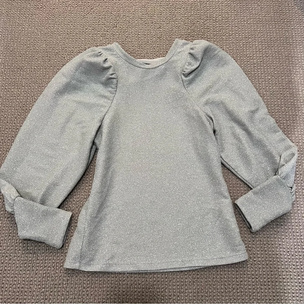 Habitual Kids Silver Glitter Sparkle Girl’s Sweater - 10